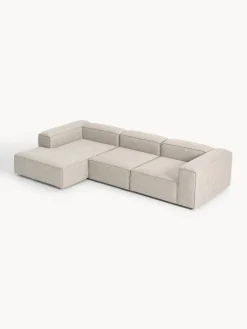 Outlet Sofá rinconera modular de mezcla de lino Lennon Sofás