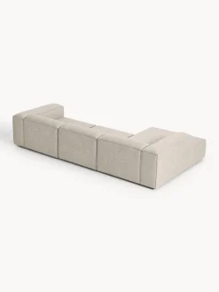 Outlet Sofá rinconera modular de mezcla de lino Lennon Sofás