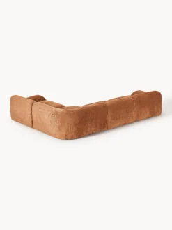 Sofás Rinconeras|Sofás></noscript>Westwing Collection Sofá rinconera modular de boreguillo bouclé Wolke (4 plazas) Borreguillo bouclé terracota