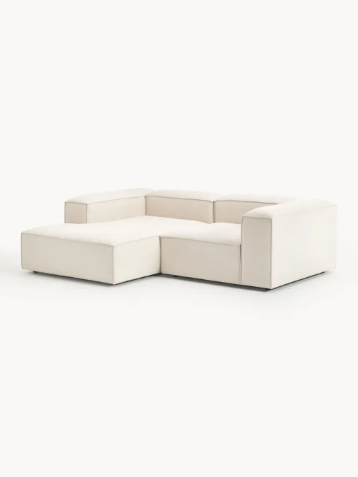 Sofás>Westwing Collection Sofá rinconera modular de mezcla de lino Lennon Mezcla de lino beige