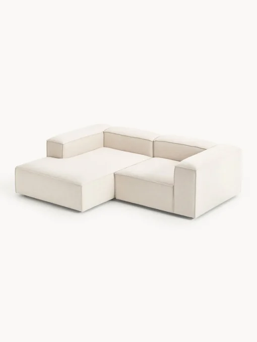 Sofás>Westwing Collection Sofá rinconera modular de mezcla de lino Lennon Mezcla de lino beige