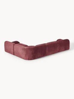Outlet Sofá rinconera modular de borreguillo bouclé Wolke (4 plazas) Sofás Rinconeras|Sofás