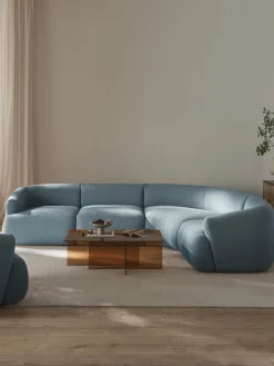 Sofá rinconera modular en tejido bouclé Sofia (4 plazas) Sofás Rinconeras|Sofás