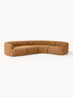 Sofás Rinconeras|Sofás></noscript>Westwing Collection Sofá rinconera modular en tejido bouclé Sofia (4 plazas) Bouclé marrón claro