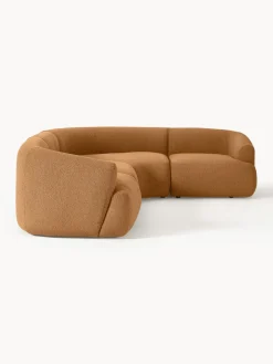 Sofás Rinconeras|Sofás></noscript>Westwing Collection Sofá rinconera modular en tejido bouclé Sofia (4 plazas) Bouclé marrón claro