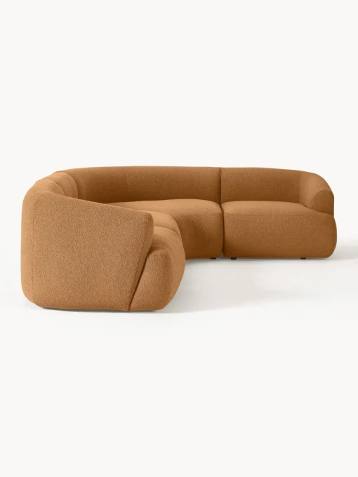 Sofás Rinconeras|Sofás>Westwing Collection Sofá rinconera modular en tejido bouclé Sofia (4 plazas) Bouclé marrón claro