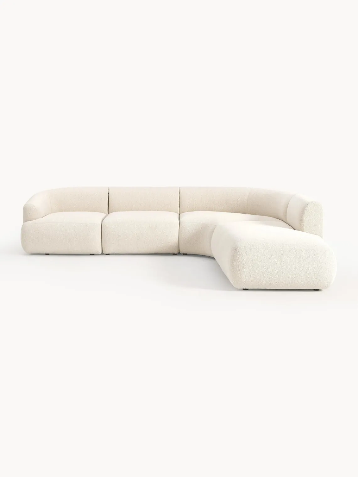 Best Sofá rinconera modular en tejido bouclé Sofia (4 plazas) Sofás Rinconeras|Sofás