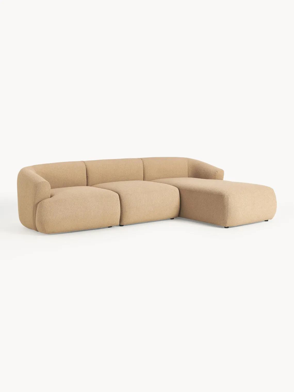 Sale Sofá rinconera modular en tejido bouclé Sofia (3 plazas) Sofás Rinconeras|Sofás