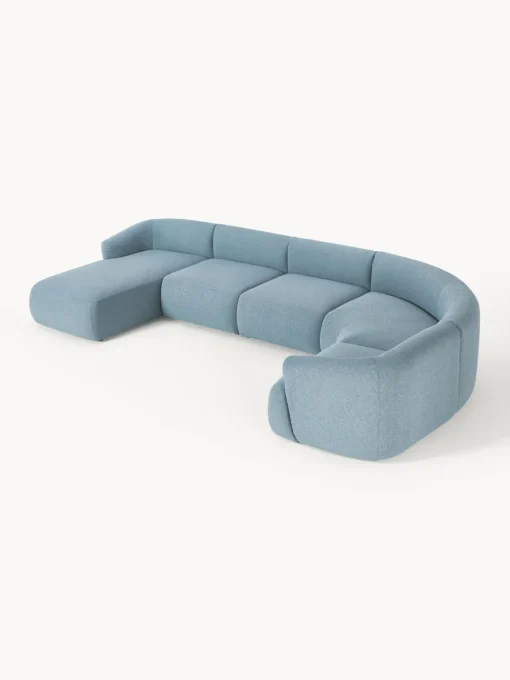 Sofá rinconera modular en tejido bouclé Sofia Sofás Rinconeras|Sofás