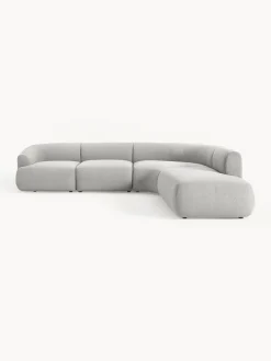 Clearance Sofá rinconera modular en tejido bouclé Sofia (4 plazas) Sofás Rinconeras|Sofás