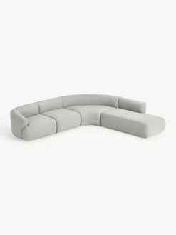 Clearance Sofá rinconera modular en tejido bouclé Sofia (4 plazas) Sofás Rinconeras|Sofás