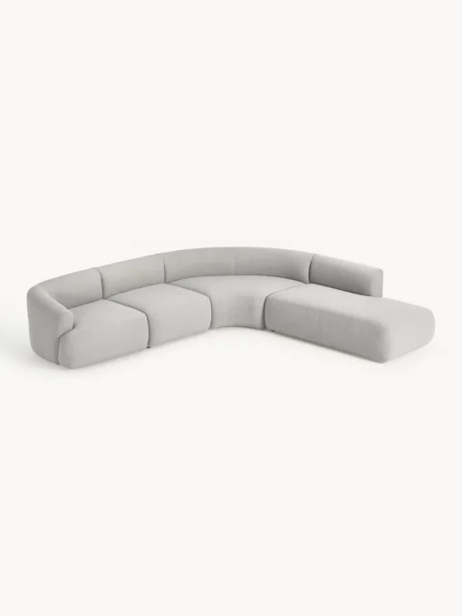 Clearance Sofá rinconera modular en tejido bouclé Sofia (4 plazas) Sofás Rinconeras|Sofás
