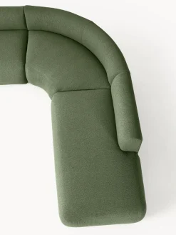 Sofás Rinconeras|Sofás></noscript>Westwing Collection Sofá rinconera modular en tejido bouclé Sofia (4 plazas) Bouclé verde oscuro