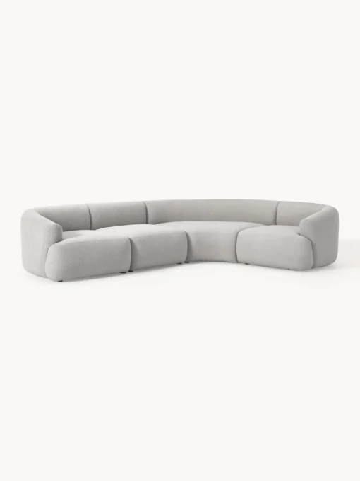 New Sofá rinconera modular en tejido bouclé Sofia (4 plazas) Sofás Rinconeras|Sofás