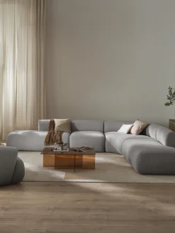 New Sofá rinconera modular en tejido bouclé Sofia (4 plazas) Sofás Rinconeras|Sofás