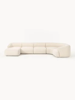 Sofás Rinconeras|Sofás>Westwing Collection Sofá rinconera modular en tejido bouclé Sofia Bouclé beige claro