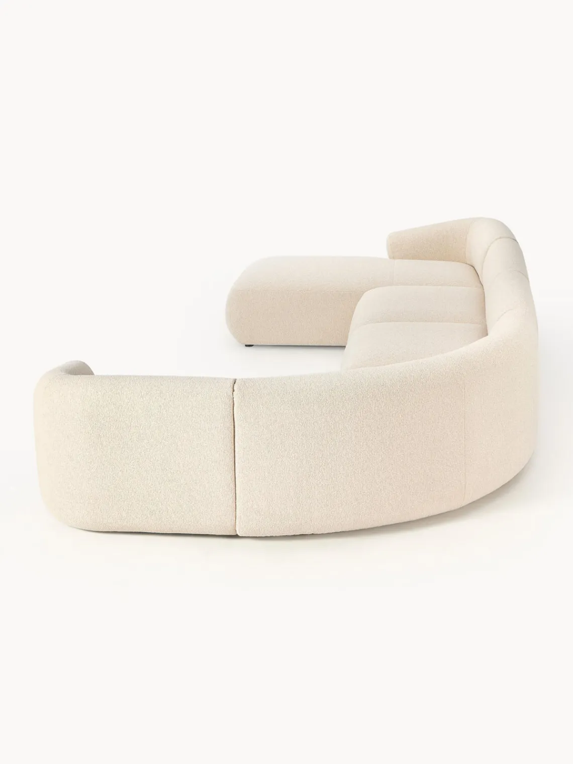 Sofás Rinconeras|Sofás>Westwing Collection Sofá rinconera modular en tejido bouclé Sofia Bouclé beige claro