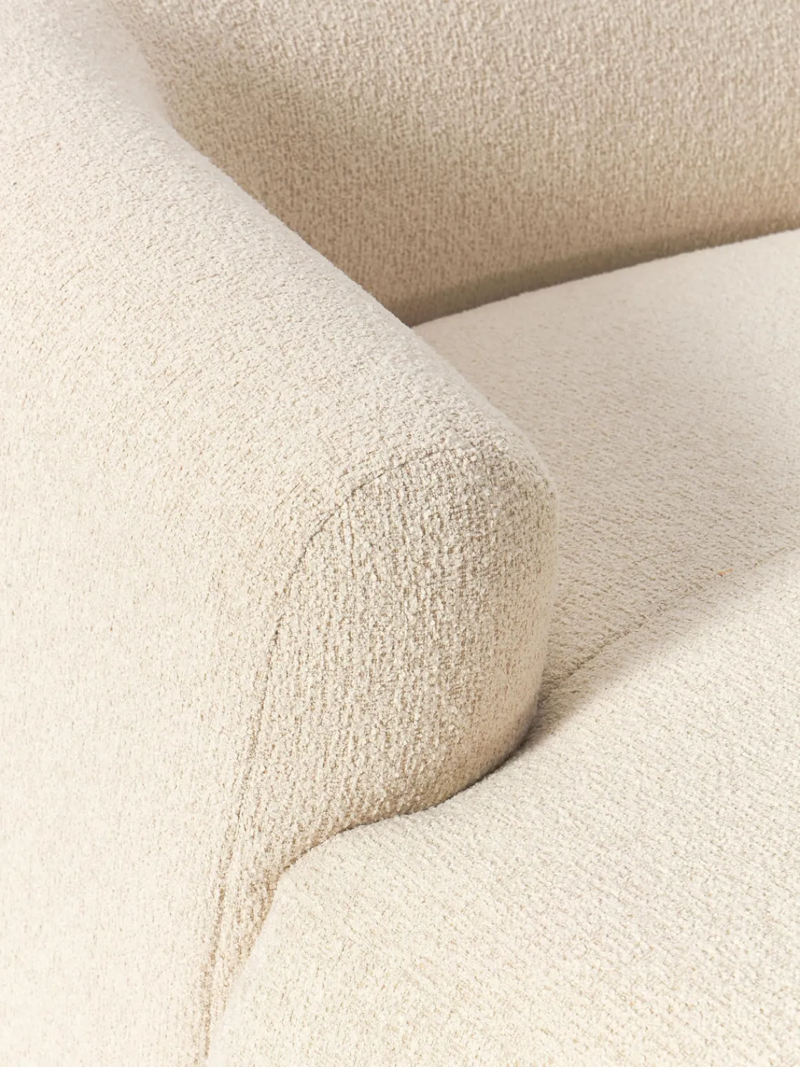 Sofás Rinconeras|Sofás>Westwing Collection Sofá rinconera modular en tejido bouclé Sofia Bouclé beige claro