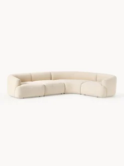 Sofás Rinconeras|Sofás></noscript>Westwing Collection Sofá rinconera modular en tejido bouclé Sofia (4 plazas) Bouclé beige claro