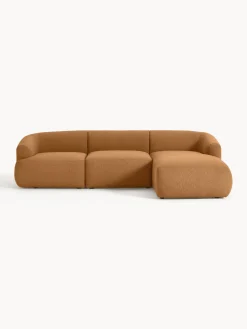 Sale Sofá rinconera modular en tejido bouclé Sofia (3 plazas) Sofás Rinconeras|Sofás