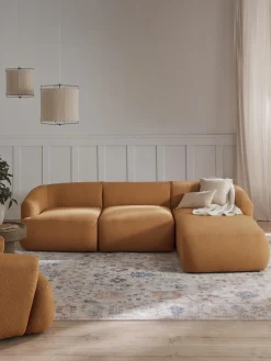 Sale Sofá rinconera modular en tejido bouclé Sofia (3 plazas) Sofás Rinconeras|Sofás