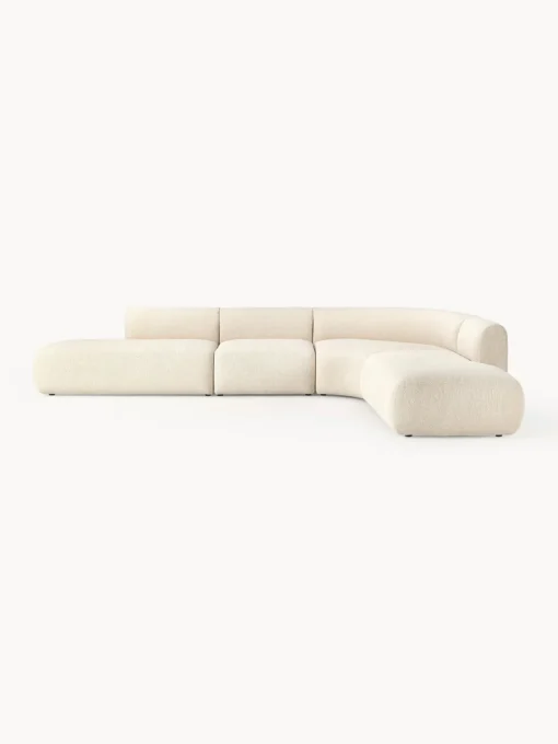 Sofá rinconera modular en tejido bouclé Sofia (4 plazas) Sofás Rinconeras|Sofás