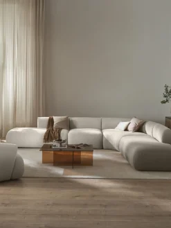 Sofá rinconera modular en tejido bouclé Sofia (4 plazas) Sofás Rinconeras|Sofás