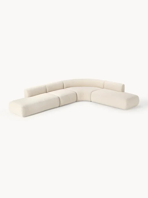 Sofá rinconera modular en tejido bouclé Sofia (4 plazas) Sofás Rinconeras|Sofás