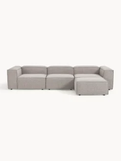 Sofá rinconera modular en tejido bouclé con reposapiés izquierdo/derecho Lennon (4 plazas) Sofás 4 Plazas|Sofás