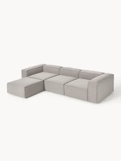 Sofá rinconera modular en tejido bouclé con reposapiés izquierdo/derecho Lennon (4 plazas) Sofás 4 Plazas|Sofás