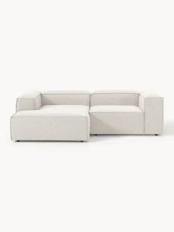 Sofás>Westwing Collection Sofá rinconera modular en tejido bouclé Lennon Bouclé blanco Off White