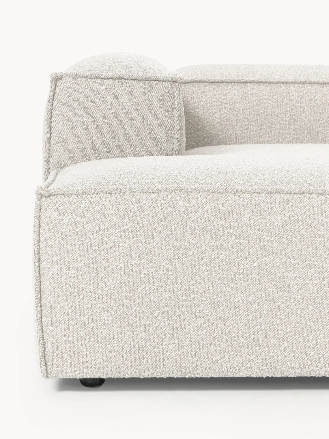 Sofás>Westwing Collection Sofá rinconera modular en tejido bouclé Lennon Bouclé blanco Off White