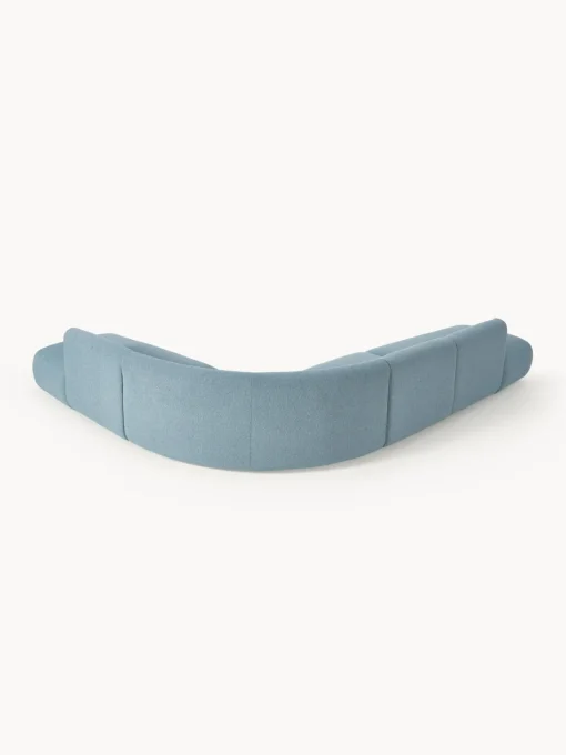 Sofás Rinconeras|Sofás>Westwing Collection Sofá rinconera modular en tejido bouclé Sofia (4 plazas) Bouclé azul