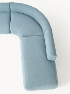 Sofás Rinconeras|Sofás></noscript>Westwing Collection Sofá rinconera modular en tejido bouclé Sofia (4 plazas) Bouclé azul