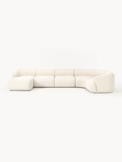 Sofás Rinconeras|Sofás>Westwing Collection Sofá rinconera modular en tejido bouclé Sofia Bouclé blanco Off White