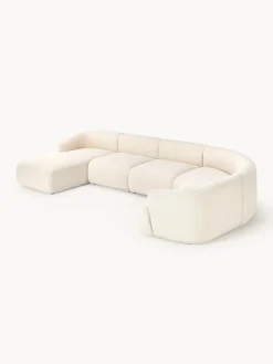 Sofás Rinconeras|Sofás></noscript>Westwing Collection Sofá rinconera modular en tejido bouclé Sofia Bouclé blanco Off White
