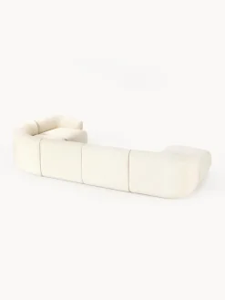 Sofás Rinconeras|Sofás></noscript>Westwing Collection Sofá rinconera modular en tejido bouclé Sofia Bouclé blanco Off White