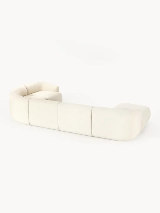 Sofás Rinconeras|Sofás>Westwing Collection Sofá rinconera modular en tejido bouclé Sofia Bouclé blanco Off White