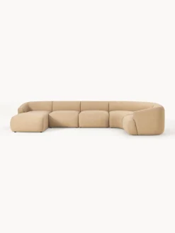 Sofás Rinconeras|Sofás>Westwing Collection Sofá rinconera modular en tejido bouclé Sofia Bouclé beige