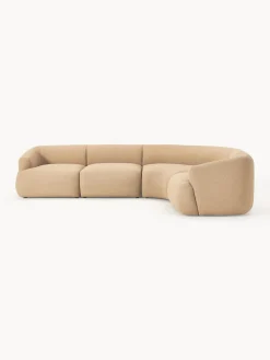 Sofás Rinconeras|Sofás>Westwing Collection Sofá rinconera modular en tejido bouclé Sofia (4 plazas) Bouclé beige