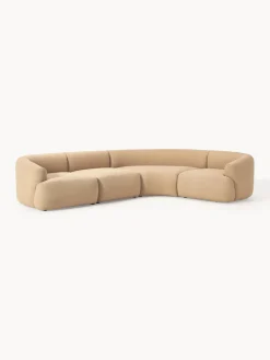 Sofás Rinconeras|Sofás></noscript>Westwing Collection Sofá rinconera modular en tejido bouclé Sofia (4 plazas) Bouclé beige