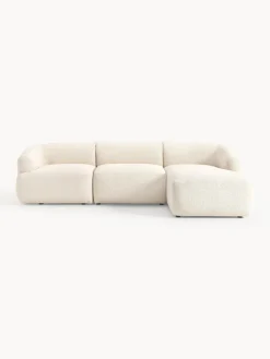Sale Sofá rinconera modular en tejido bouclé Sofia (3 plazas) Sofás Rinconeras|Sofás