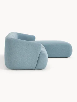Sofás Rinconeras|Sofás></noscript>Westwing Collection Sofá rinconera modular en tejido bouclé Sofia (3 plazas) Bouclé azul