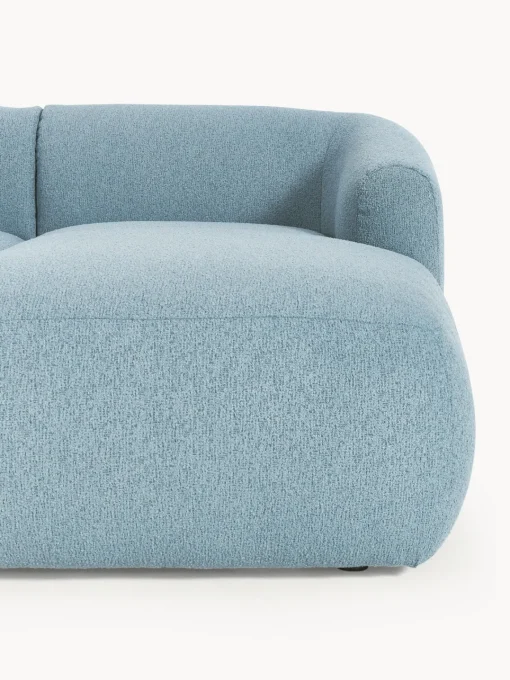 Sofás Rinconeras|Sofás>Westwing Collection Sofá rinconera modular en tejido bouclé Sofia (3 plazas) Bouclé azul