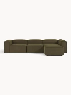 Clearance Sofá rinconera modular en tejido bouclé con reposapiés izquierdo/derecho Lennon (4 plazas) Sofás 4 Plazas|Sofás
