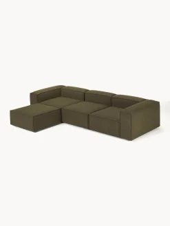 Clearance Sofá rinconera modular en tejido bouclé con reposapiés izquierdo/derecho Lennon (4 plazas) Sofás 4 Plazas|Sofás