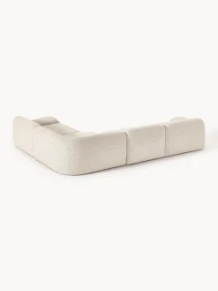 Sofás Rinconeras|Sofás></noscript>Westwing Collection Sofá rinconera modular en tejido bouclé Wolke (4 plazas) Bouclé beige claro