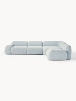 Outlet Sofá rinconera modular en tejido bouclé Wolke (4 plazas) Sofás Rinconeras|Sofás