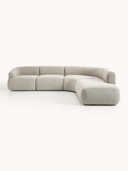 Sofá rinconera modular en tejido bouclé Sofia (4 plazas) Sofás Rinconeras|Sofás