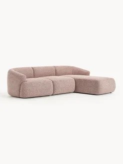Sofás Rinconeras|Sofás></noscript>Westwing Collection Sofá rinconera modular en tejido bouclé Sofia (3 plazas) Bouclé jaspeado, rojo óxido